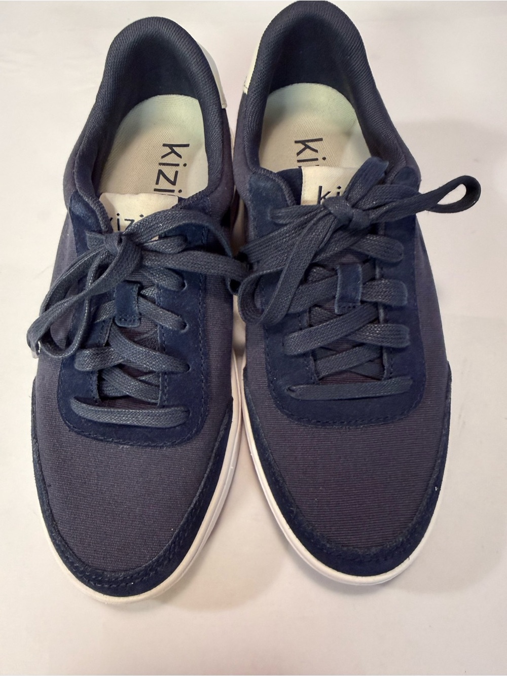 Brand New Kizik Unisex Navy Lace-Up Casual Sneakers
